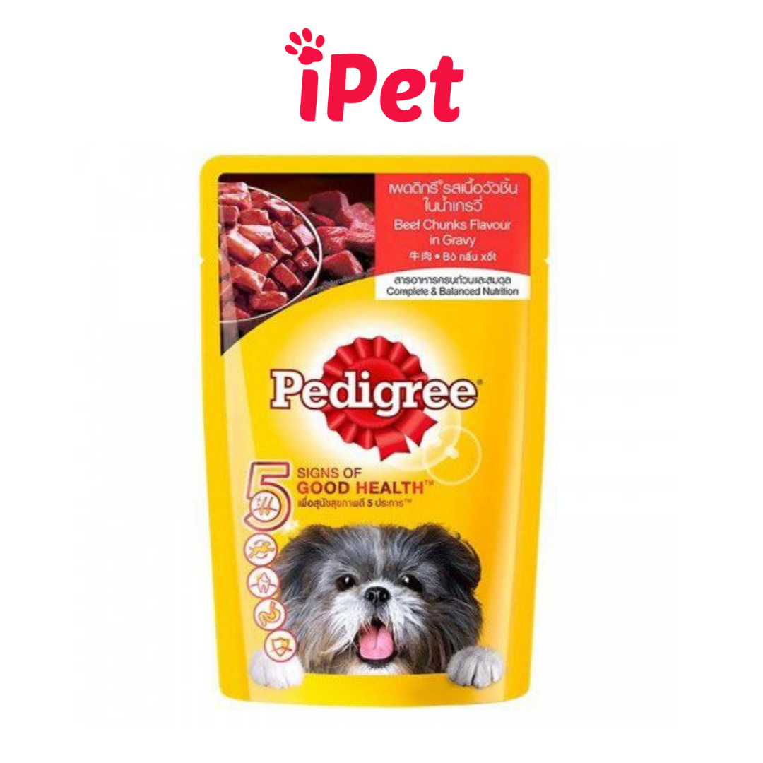 Pate Thức Ăn Mềm Cho Chó Con, Chó Lớn Pedigree Gói 130g - iPet Shop