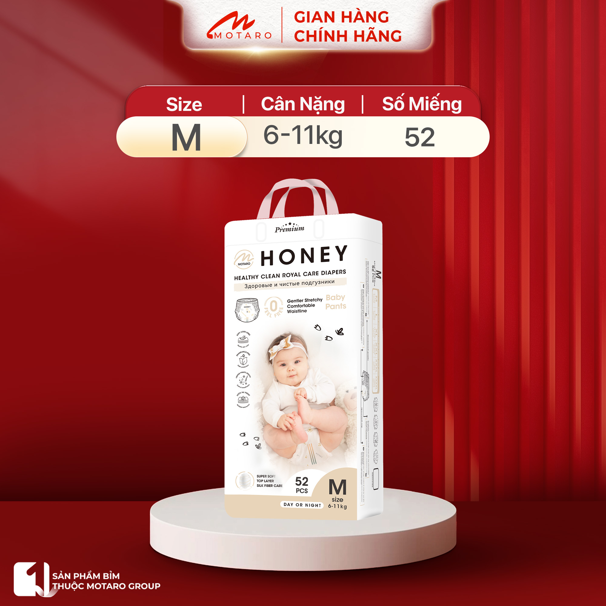 Combo of 3 Packs of Honey Premium Diapers/Diapers with Genuine Soft, Breathable Pants for Baby - 8
