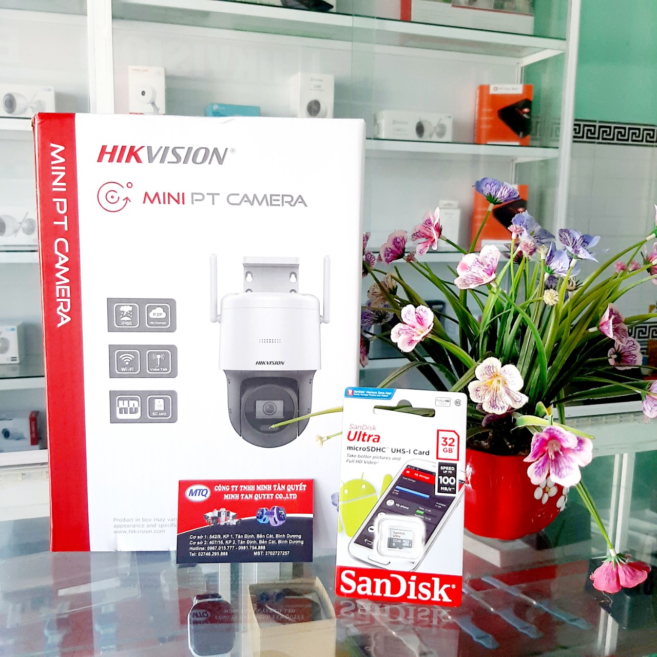 Camera ip quay quét mini 4mp - có hỗ trợ wifi hikvision ds-2de2c400iw-de/w