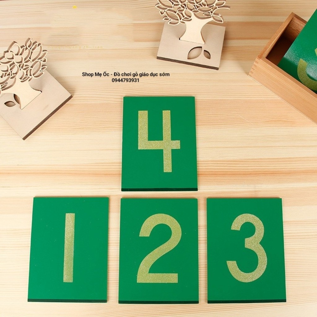 Bộ số nhám 0-9 - Giáo cụ Montessori