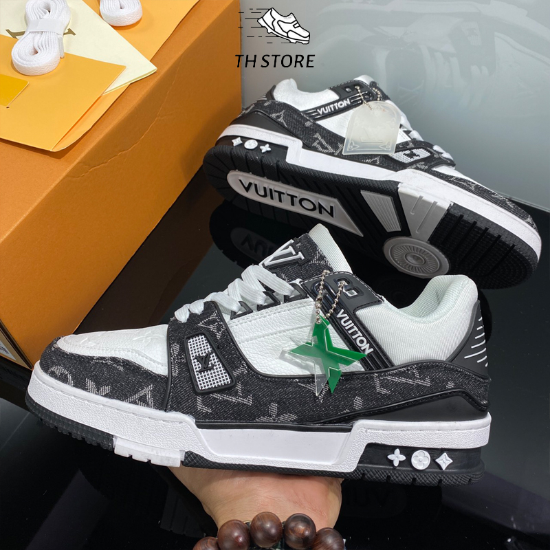 Giày l.v trainer sneaker white black lai au sc giày th