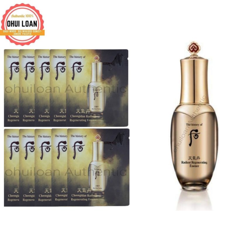 Combo 10 gói Tinh chất Whoo tái sinh da Radiant Regenerating Essence