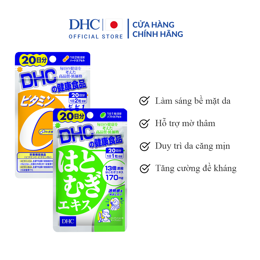 Combo tpbvsk dhc vitamin c hard capsule + adlay extract 20 ngày