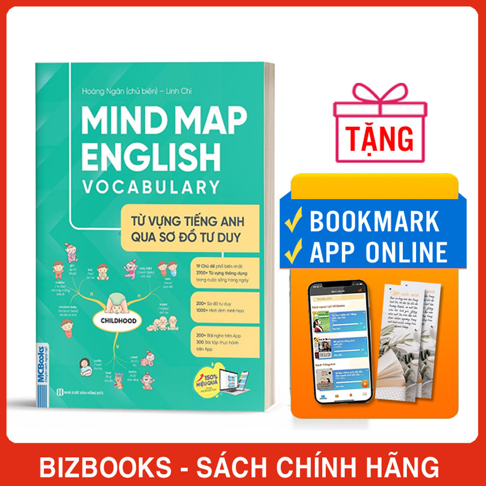 Sách tiếng anh mindmap english vocabulary: từ vựng tiếng anh qua sơ đồ tư duy - bizbooks