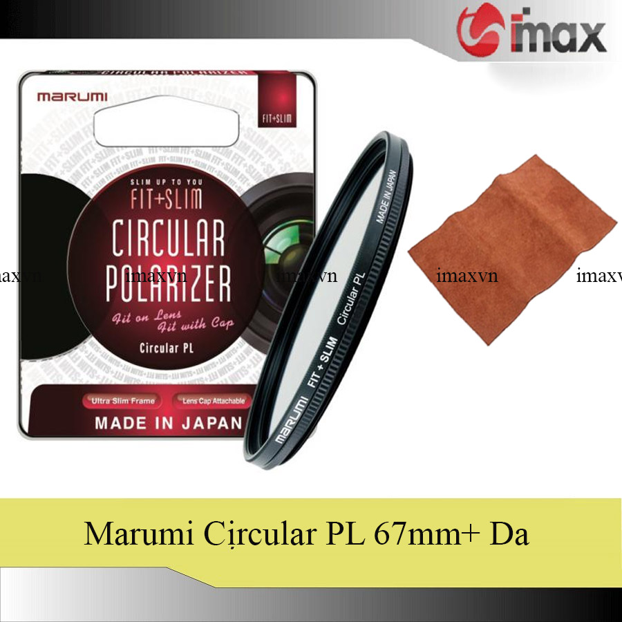 Kính lọc Filter Marumi Fit & Slim CPL 67mm (Hoằng Quân) + Da cừu