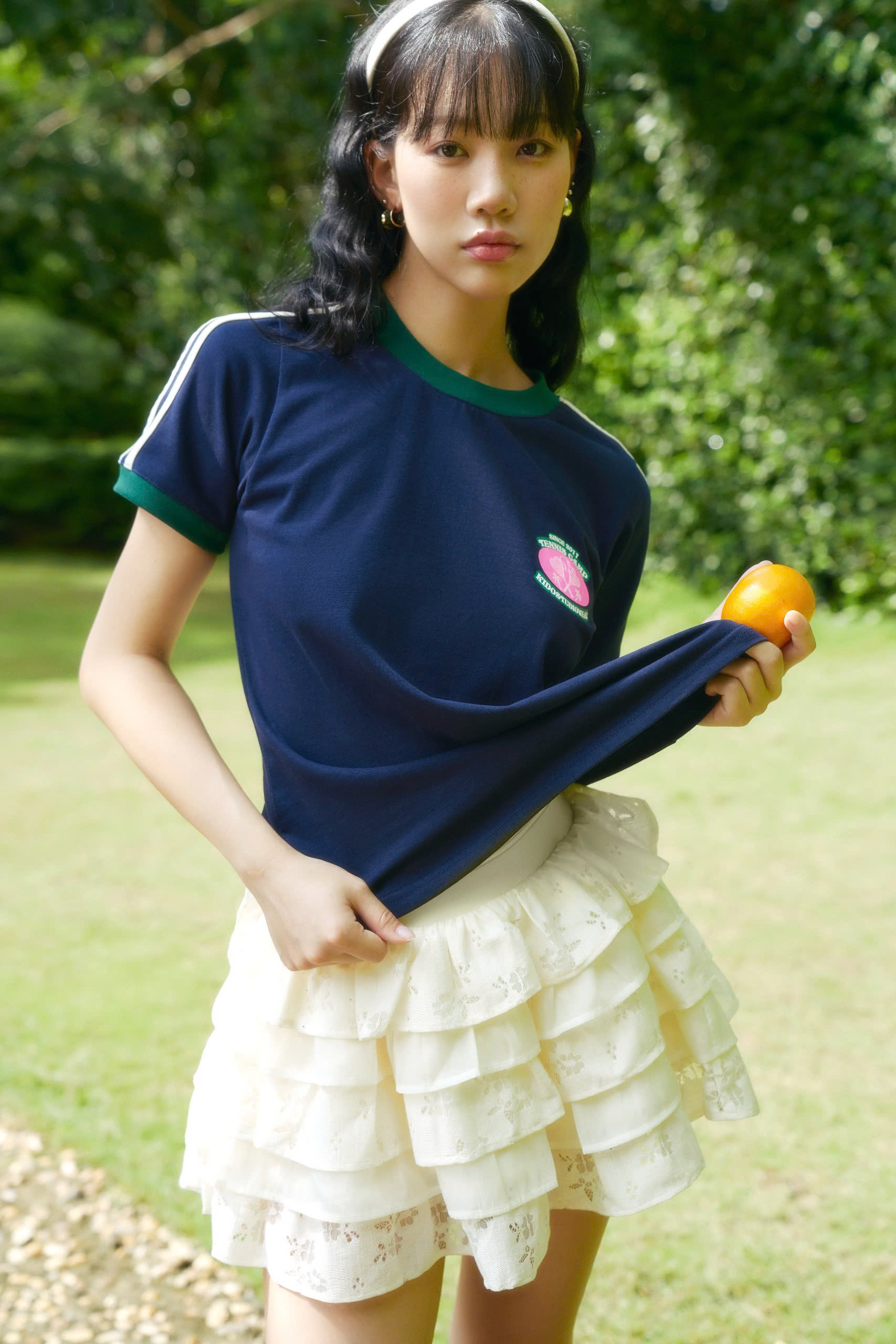 KIDO Váy ren xếp tầng CLAY SKIRT