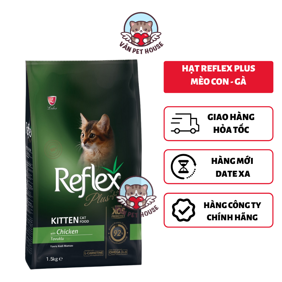 Hạt reflex plus kitten mèo con 1.5kg vị gà - dinh dưỡng cao cấp cho mèo