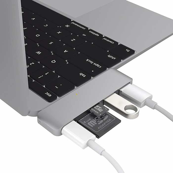 Cổng chuyển hyperdrive usb type-c 5 in 1 hub charging grey -gn21b