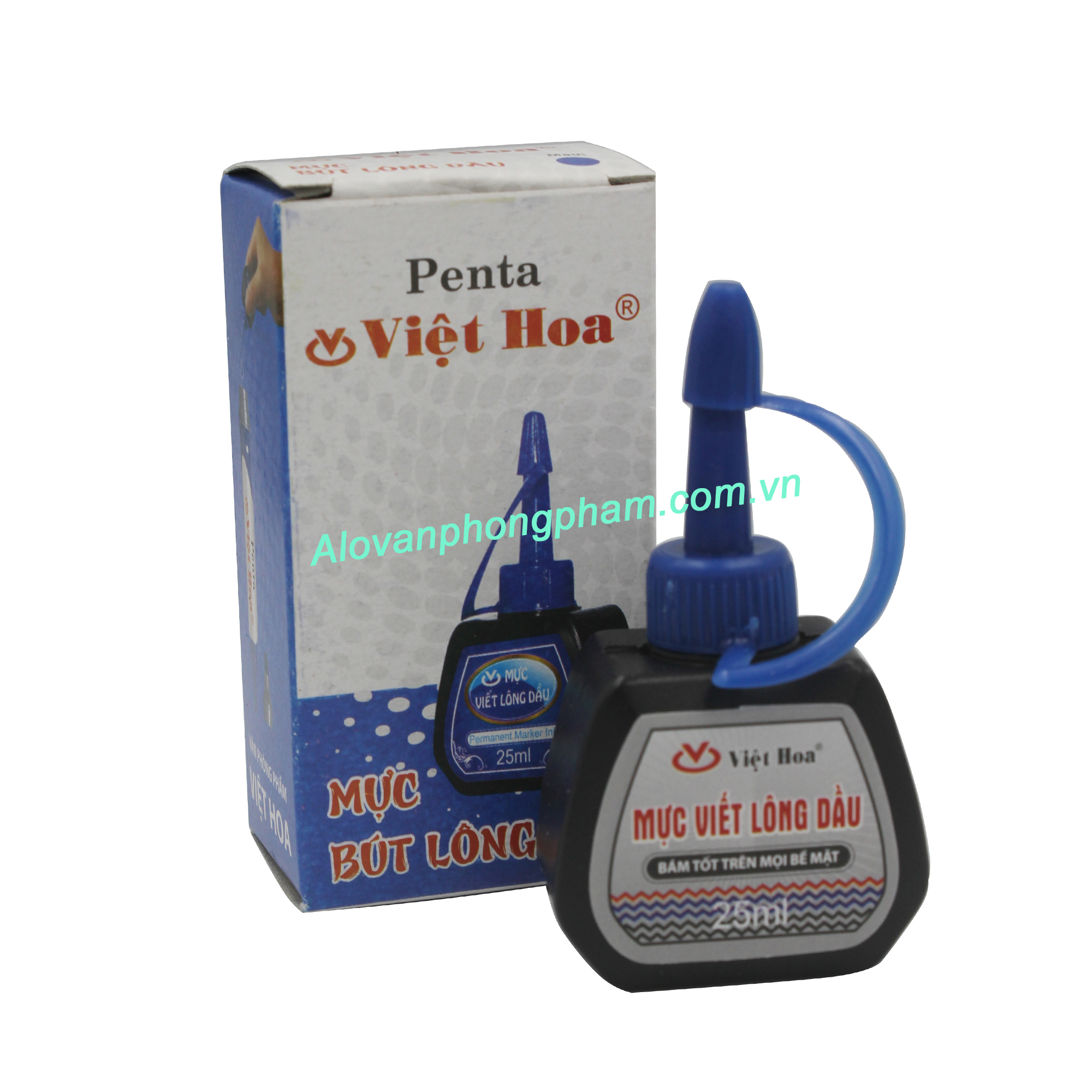 Mực lông dầu penta 25ml 3 màu xanh, đỏ, đen sukado