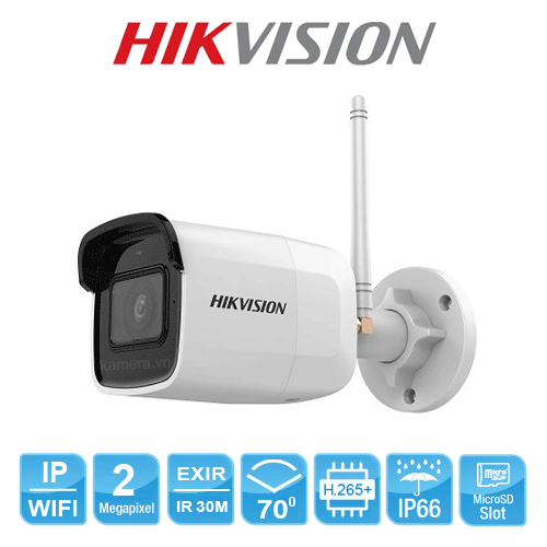 [NHÀ PHÂN PHỐI] Camera IP WIFI HIKVISION DS-2CD2021G1-IDW1 2.0MP - Chuẩn H.265+ - Tích hợp mic thu âm - Tặng kèm Adapter 12V chính hãng - Bình Minh Company