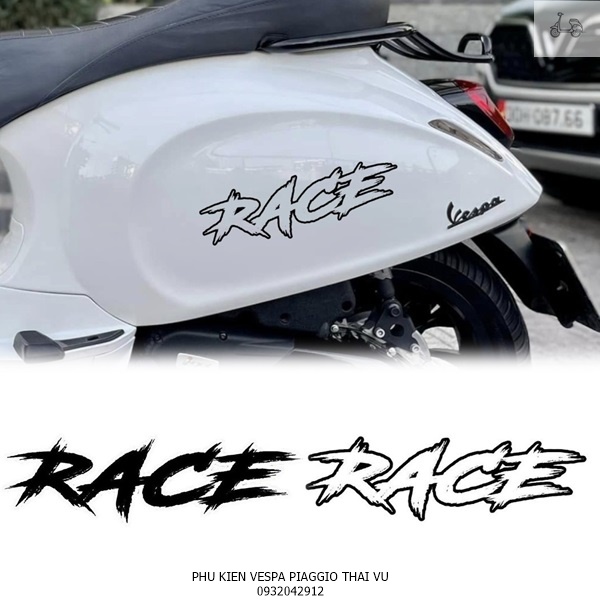 Tem race m2 dán xe cho các dòng vespa honda tất cả dòng xe máy