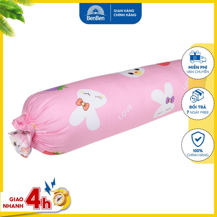 Gối ôm cho bé size 60x20cm hàng Việt Nam tặng kèm vỏ gối Thắng Lợi - Ben Ben - goi om cho be.
