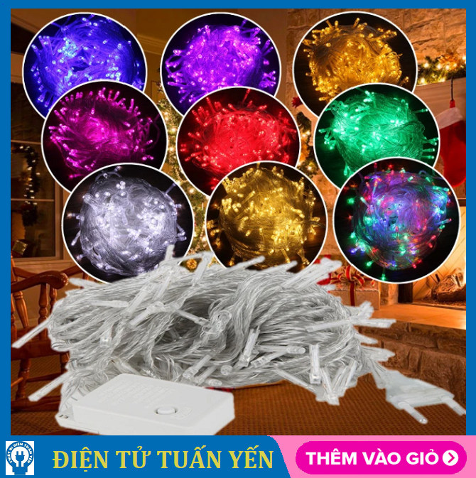 Dây đèn led chớp nháy dài 5m trang trí hàng quán, cây cối, các dịp lễ