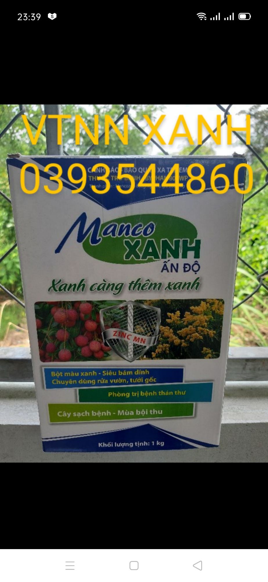 Manco xanh Thuốc trừ bệnh Tipozeb hộp 1kg