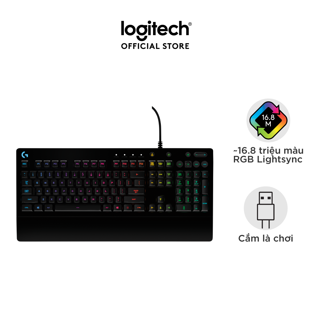 Bàn Phím Chơi Game Logitech G213 PRODIGY RGB