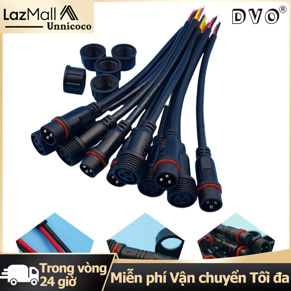 5 cặp đầu nối cáp đực và cái led dây 2/3 chân 22 awg chống nước ip65