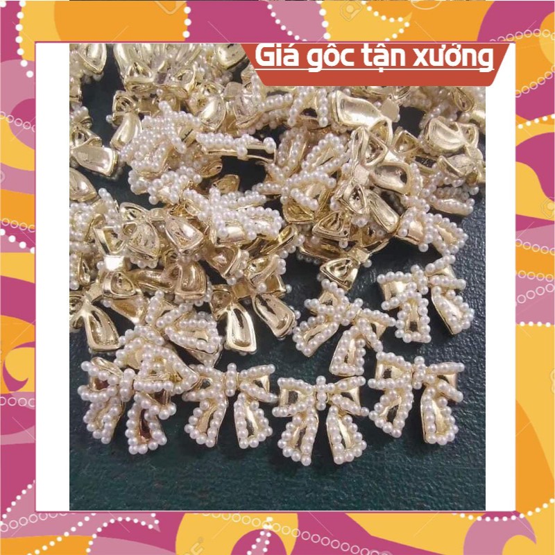 Charm nơ cao cấp hoa bột giá sỉ