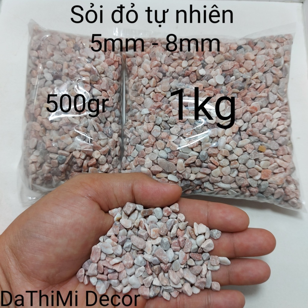 Sỏi đỏ trang trí 5mm - 8mm (đã rửa sơ qua và phơi khô) dùng để trang trí hồ cá , bể cá , chậu cây , tiểu cảnh phong thủy, hòn non bộ .
