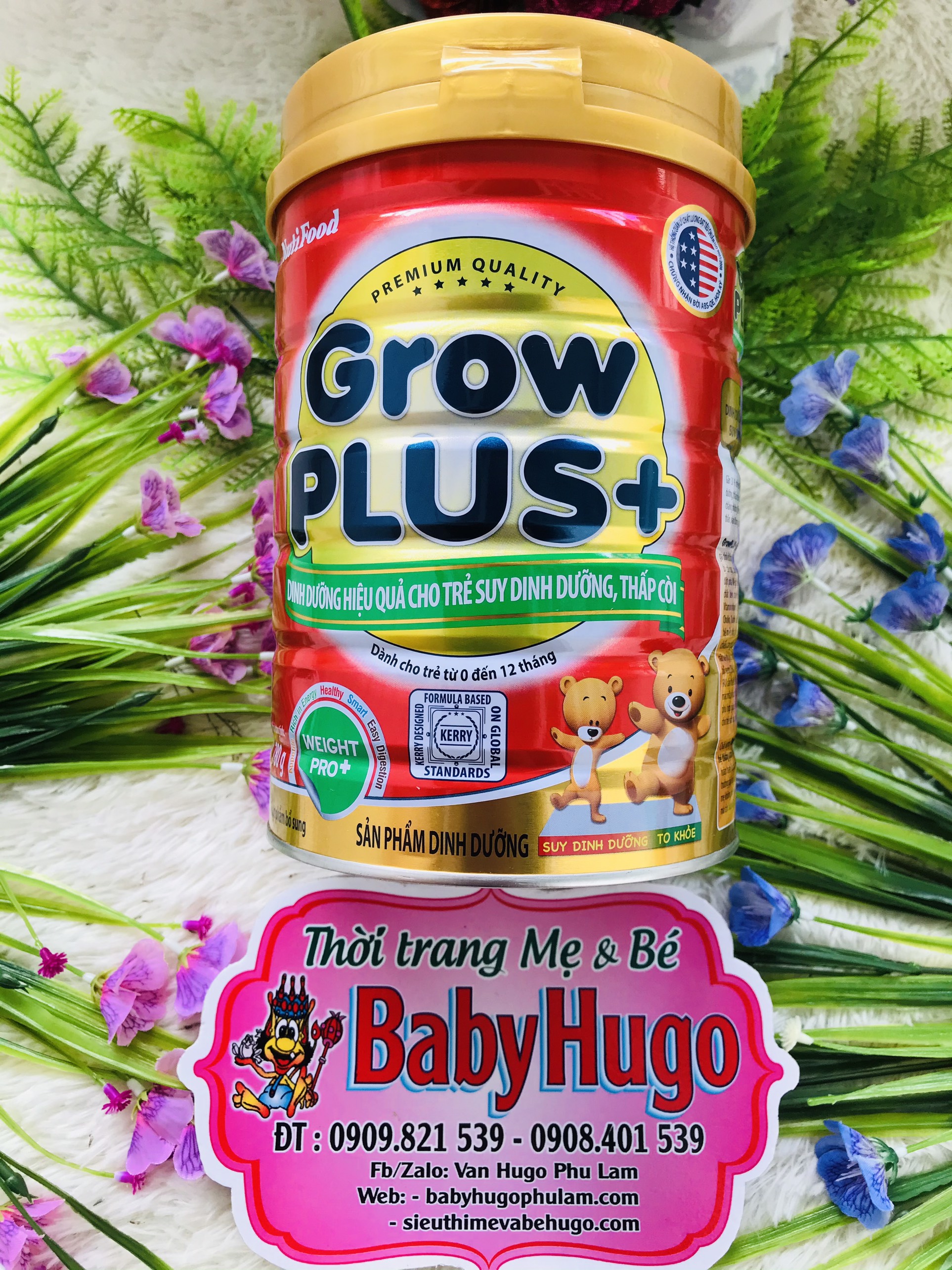 [DATE MỚI] Sữa Bột Nutifood Grow Plus+ Đỏ Dưới 1 Tuổi  Hộp 780g