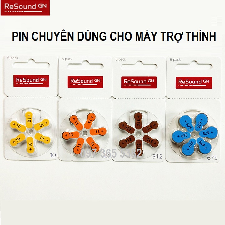 Pin máy trợ thính resound a675 pr44