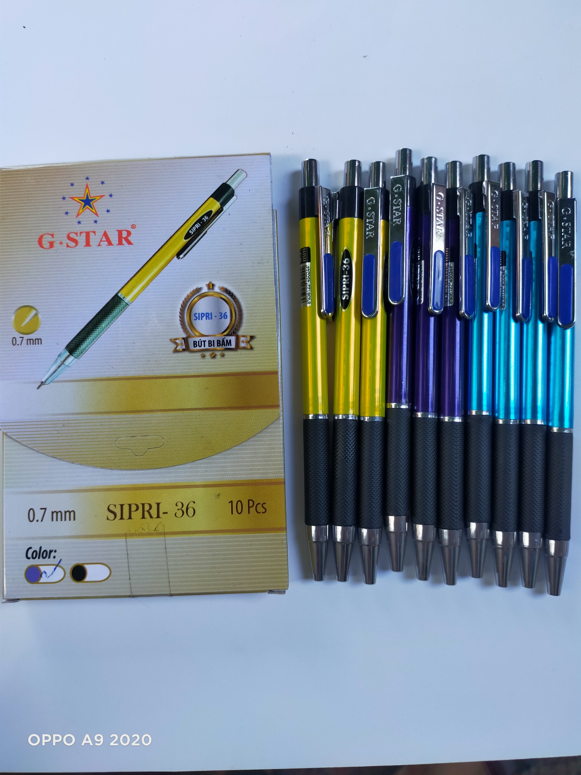 Vĩ 10 cây bút bi xanh ấn độ sipri-36