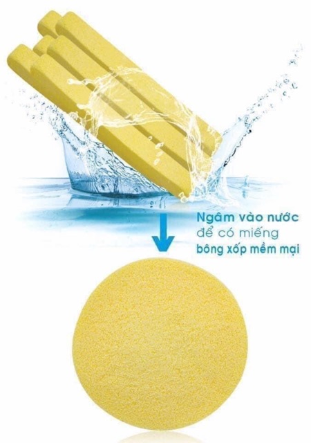 Bông Mút Nở Lau Rửa Mặt Cho Spa, Thẩm Mỹ Viện