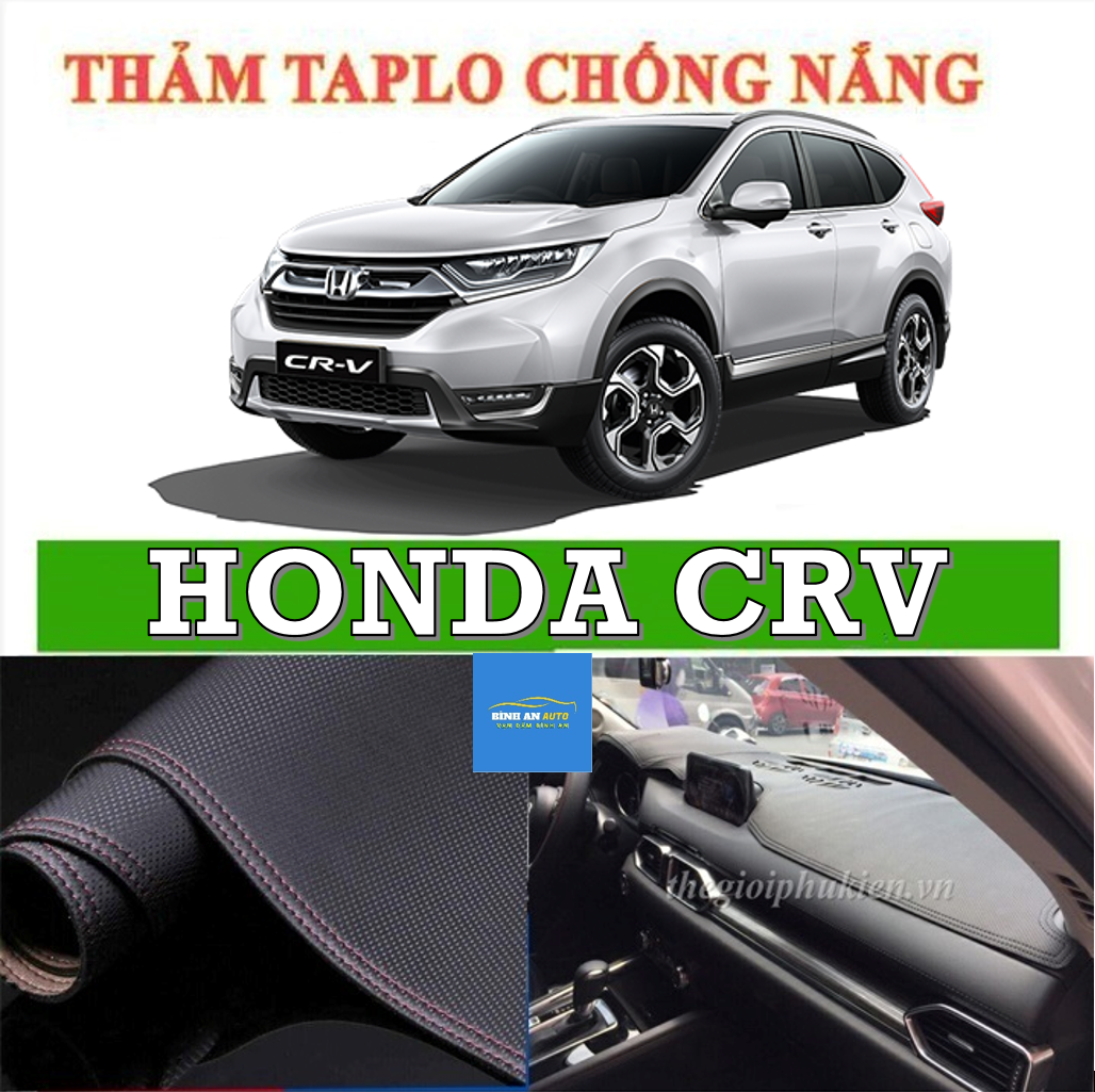 Thảm taplo honda crv 2017-2021 da vân cacbon, thảm phủ taplo - bình an auto