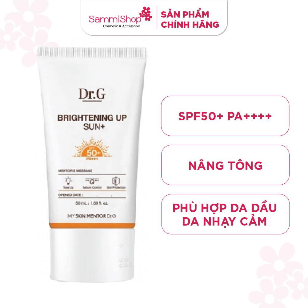 Dr.g kem chống nắng brightening up sun+ spf50+ pa+++ 50ml