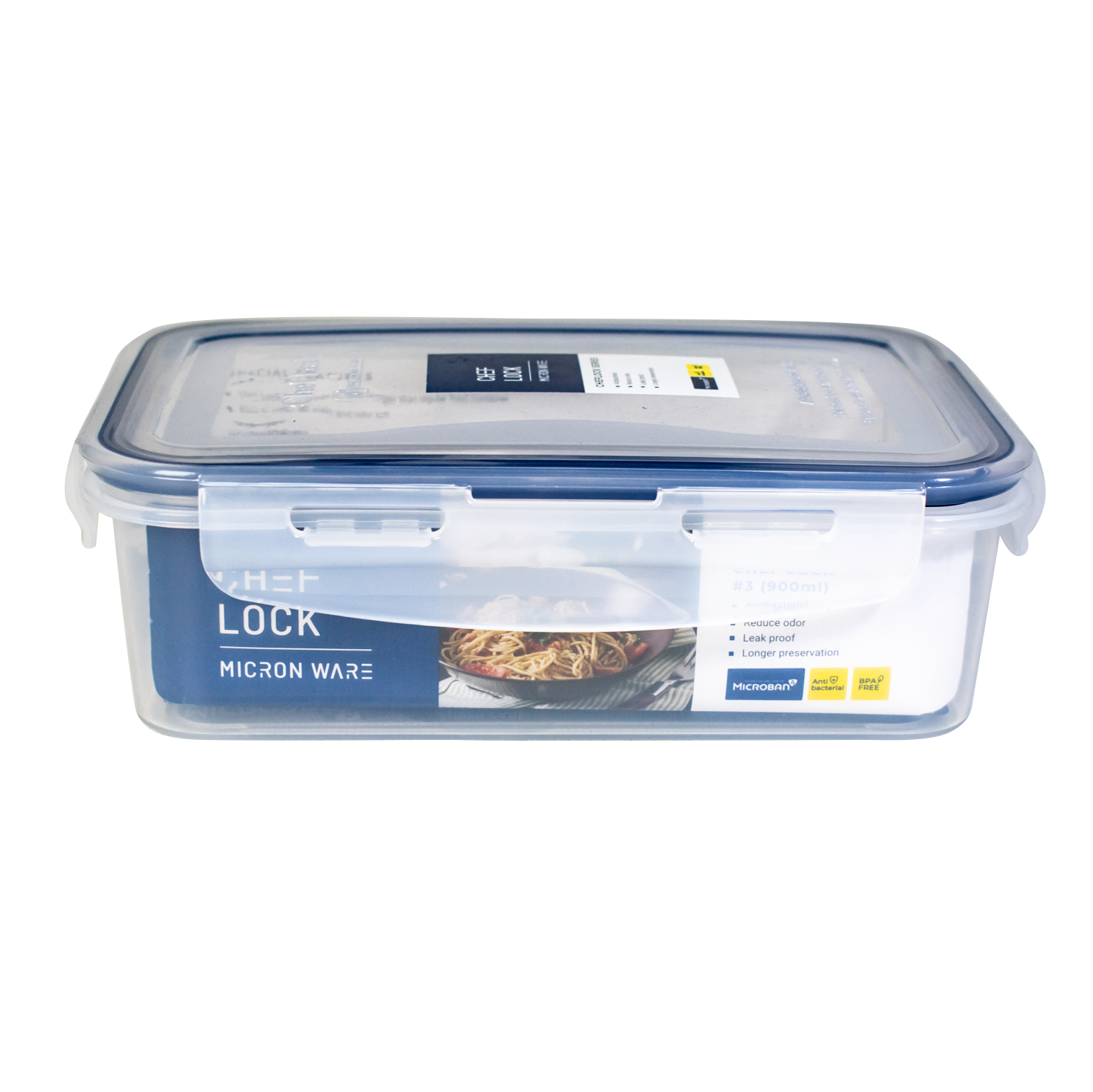 Hộp nhựa đựng thực phẩm Chef Lock 900ml có ngăn - Micron Ware