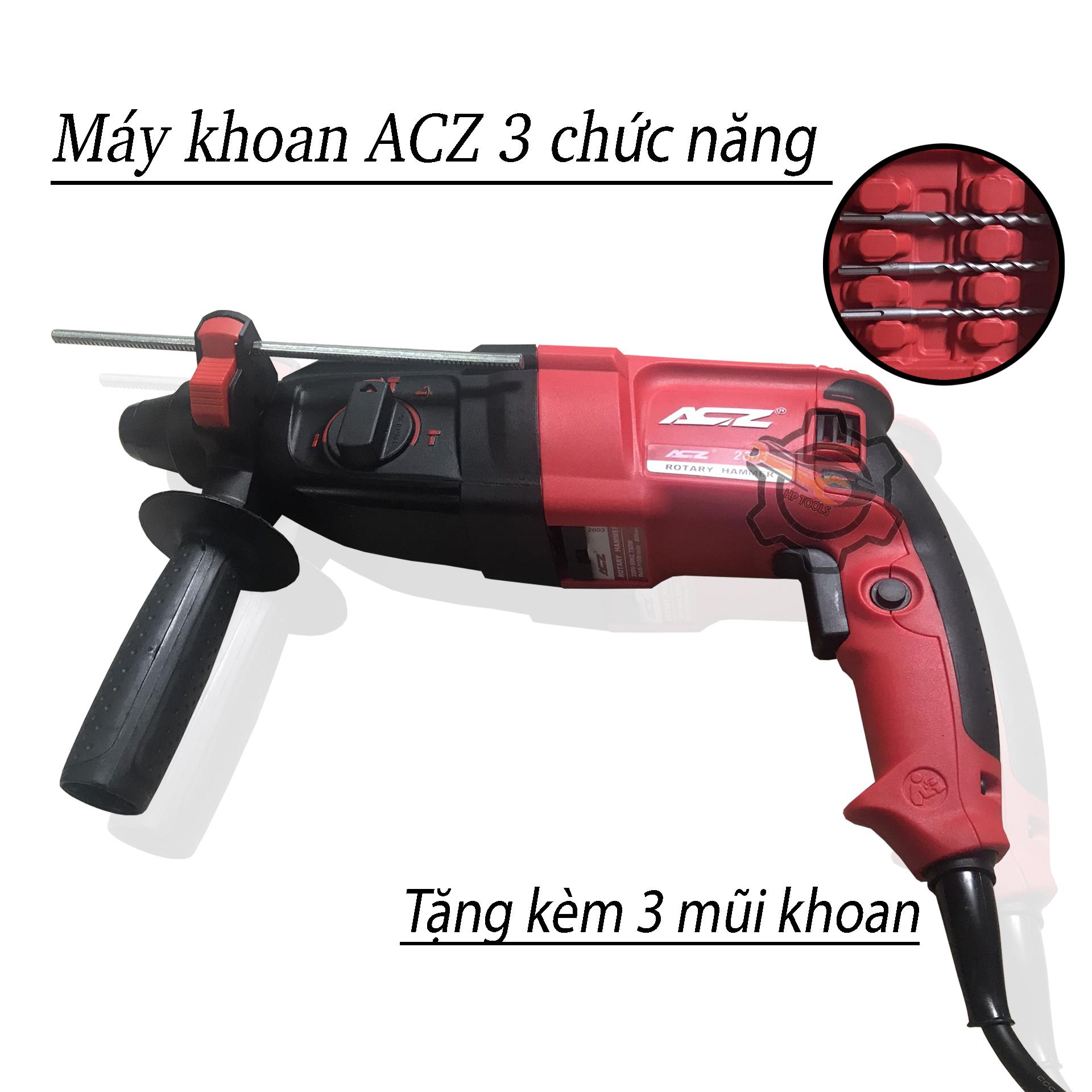 Máy khoan betong 3 chức năng acz model 2603-tặng kèm 3 mũi khoan