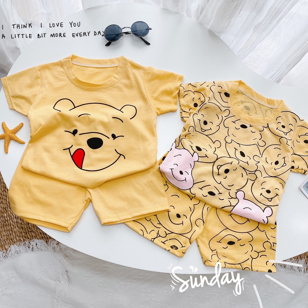 Mới | Bộ quần áo gấu vàng pooh siêu cute cho bé yêu 8-18kg KISS PLAZA