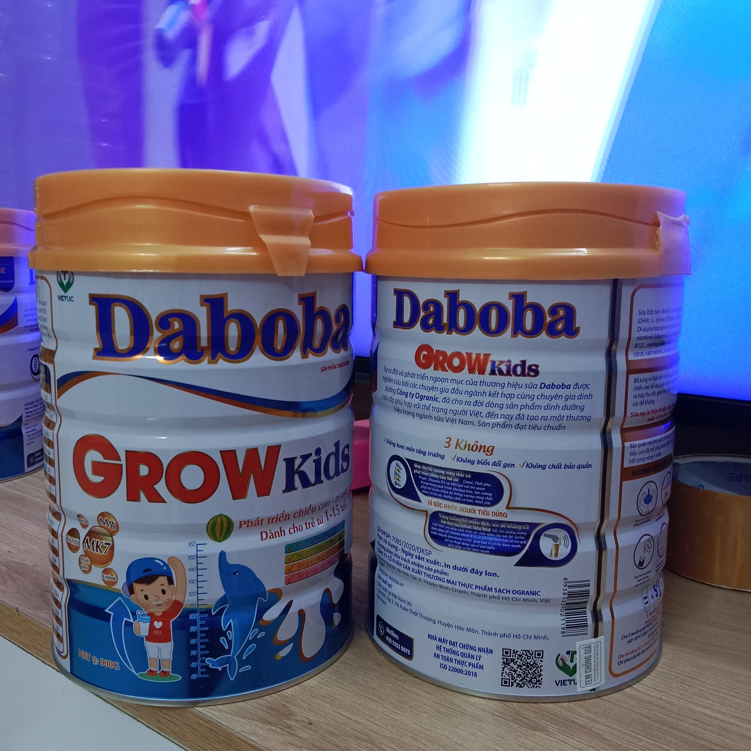 Sữa tăng chiều cao cho bé từ 1-15 tuổi daboba lon 900g