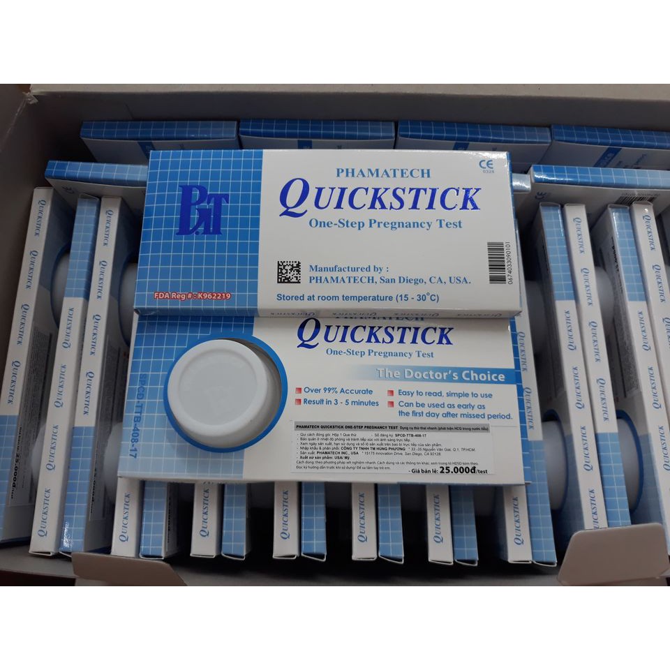 Que thử thai nhanh quickstick - độ nhạy và độ chính xác cao