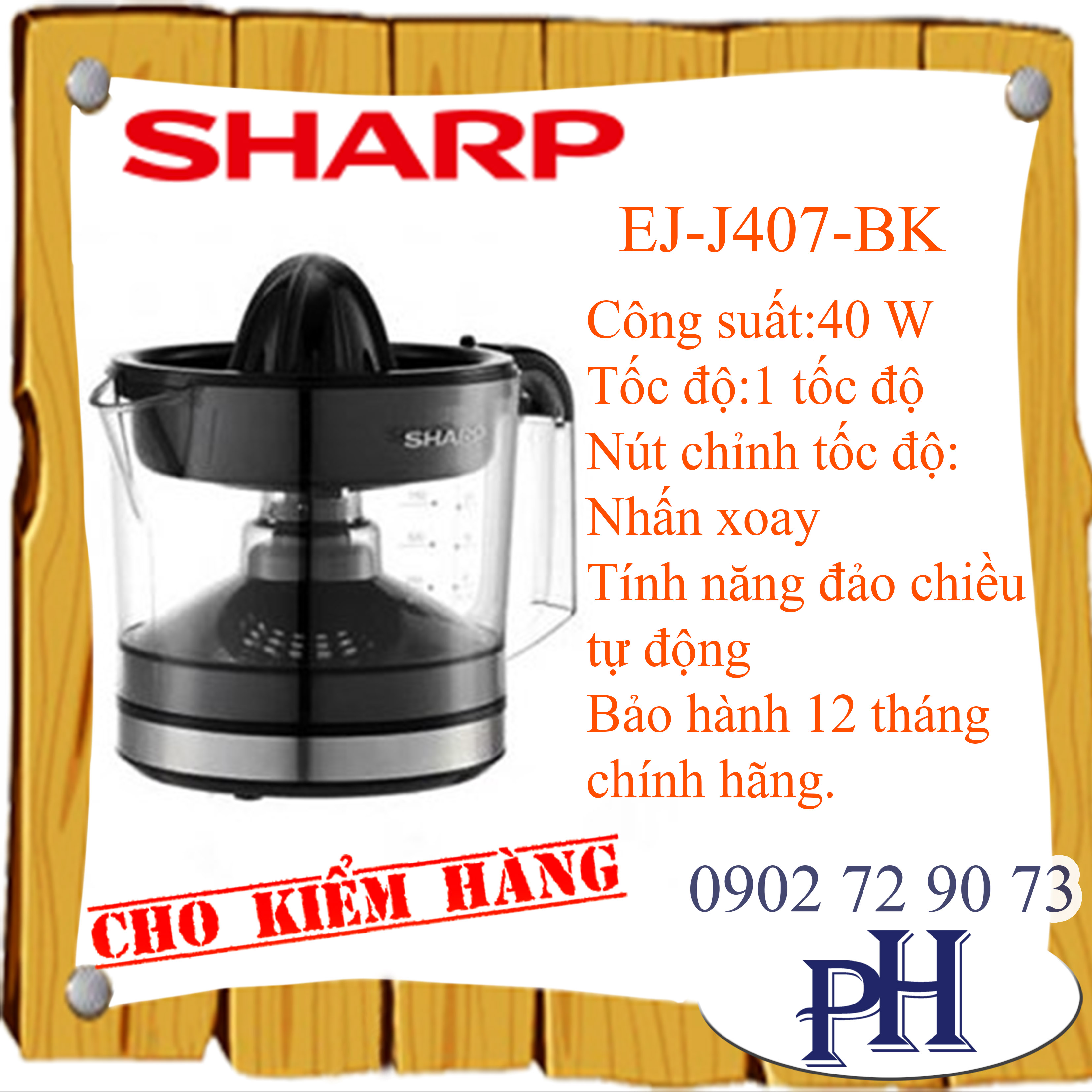Máy vắt cam sharp ej-j407-bk