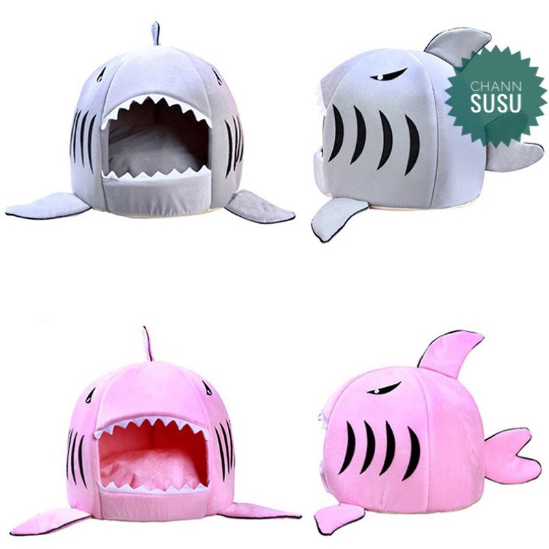 Ổ nệm đệm cho chó mèo - ổ nệm đệm nhà cá mập cho chó mèo siêu hot - channsusu pet shop
