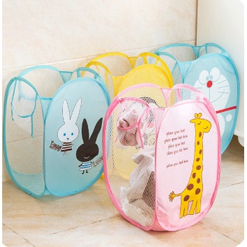 Sọt vải đựng đồ gấp gọn họa tiết