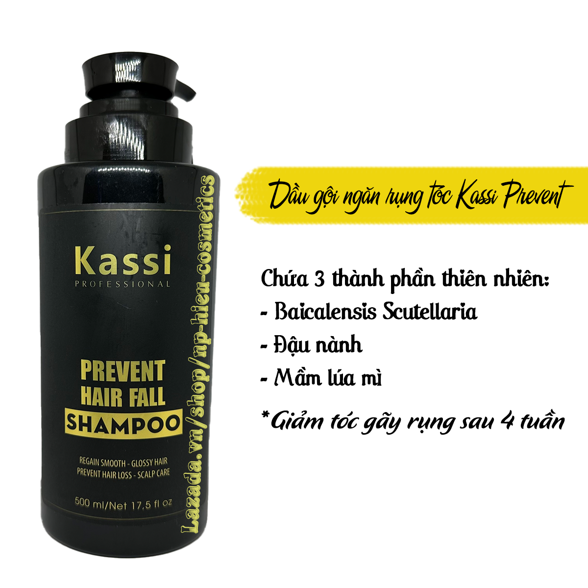 Dầu gội ngăn rụng kích thích mọc tóc Kassi 500ml