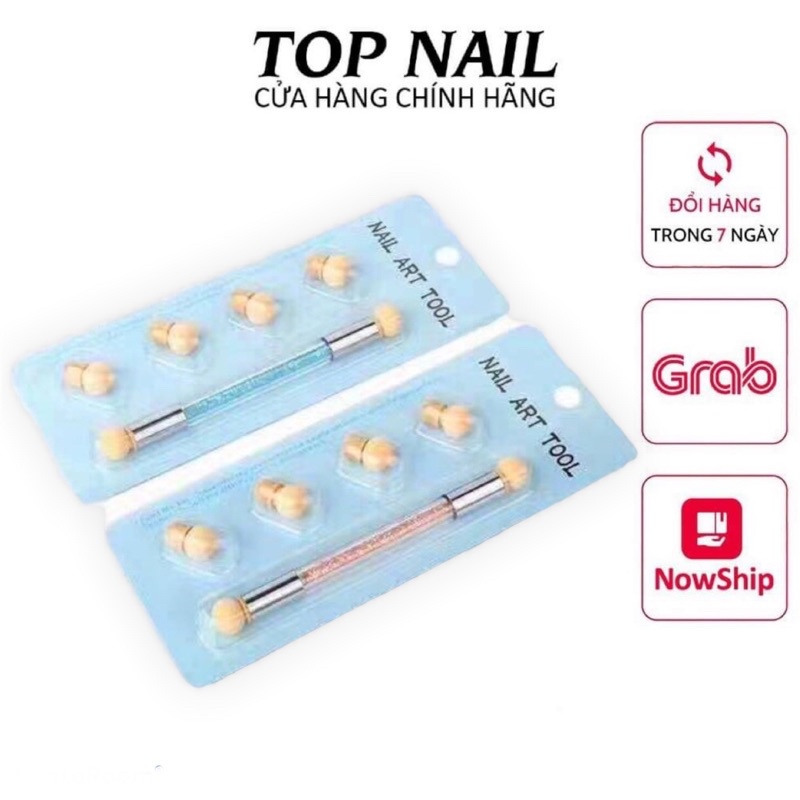 Cọ mút 2 đầu làm ombre móng hoặc dặm nhũ trang trí móng