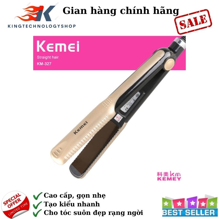 Máy kẹp tóc tạo kiểu cao cấp là tóc thắng uốn cụp có điều chỉnh nhiệt 160 đến 220 độ C KEMEI KM-327