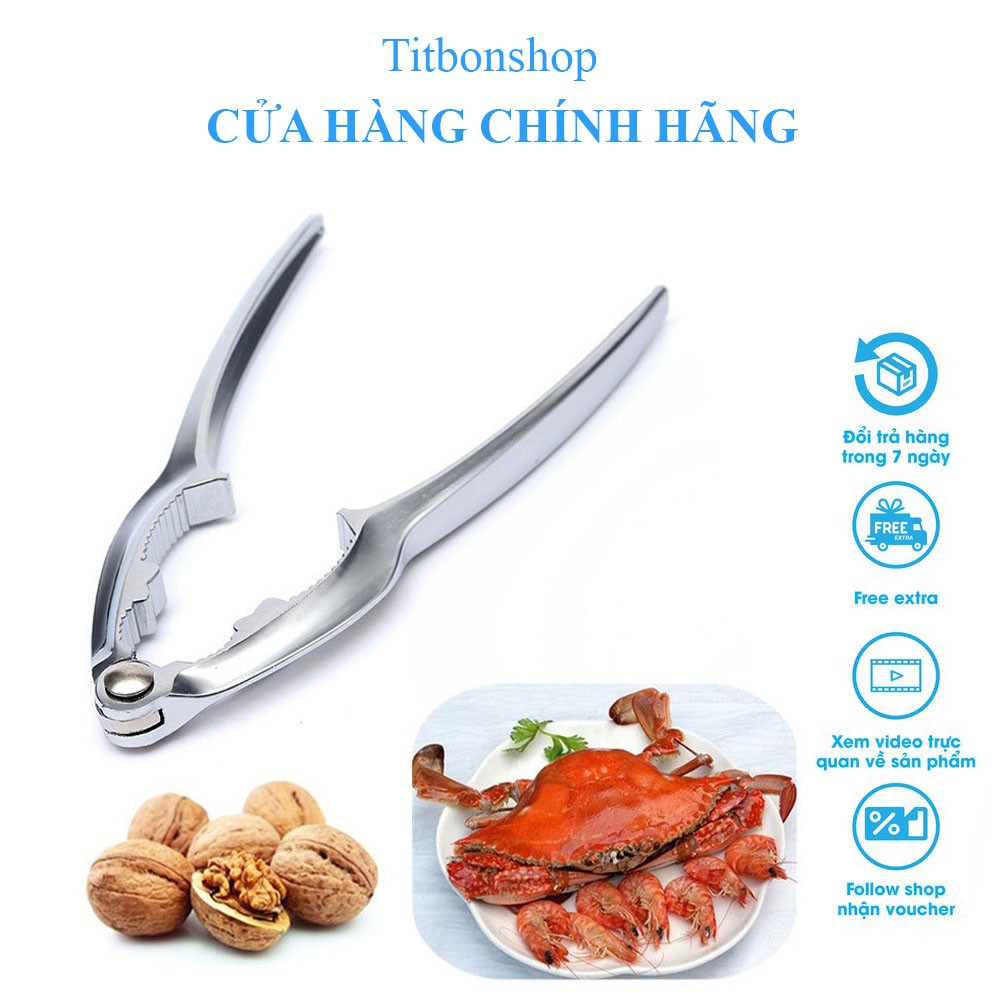 Dụng cụ kẹp càng cua, ghẹ, quả óc chó, quả macca bằng inox