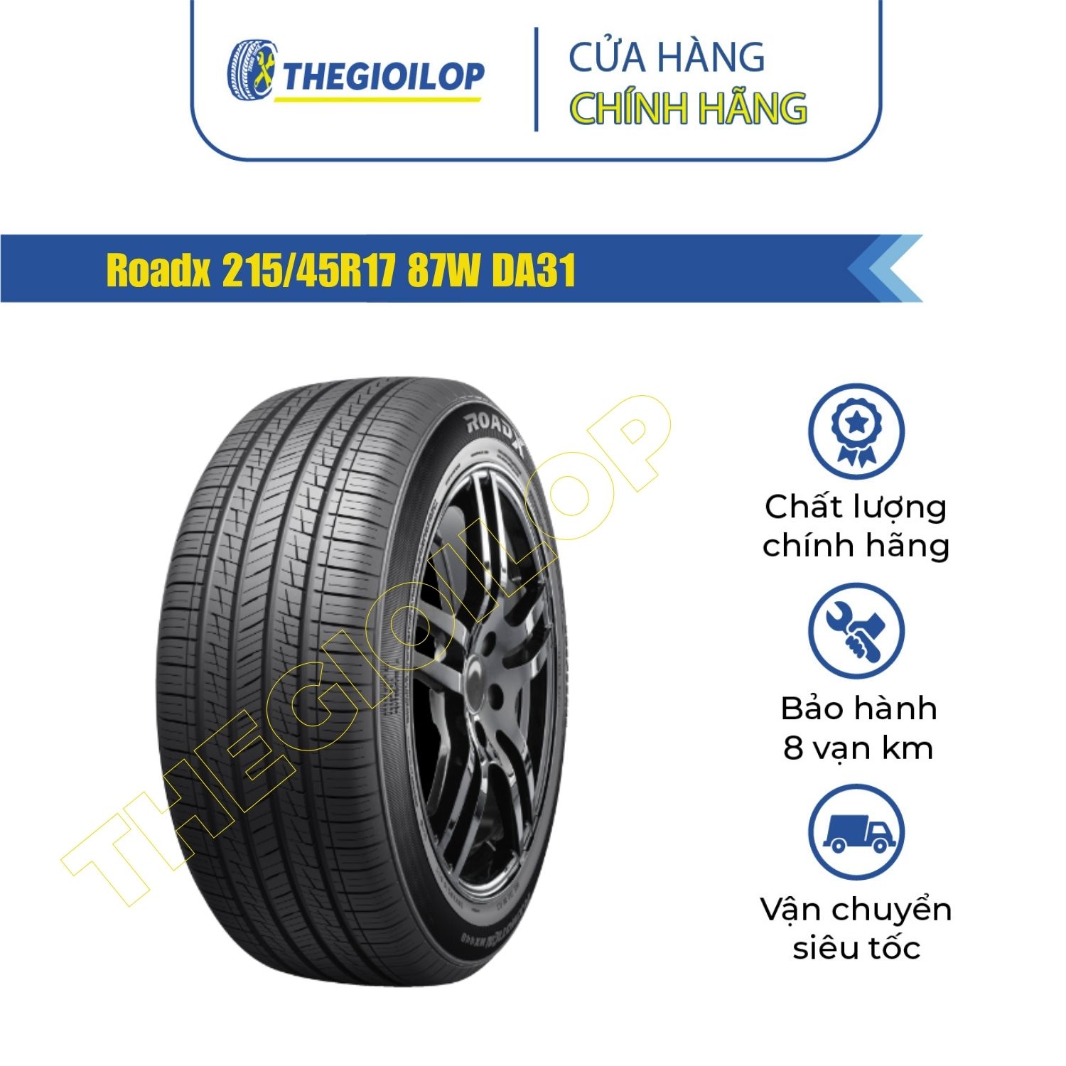 Lốp xe ô tô Roadx 215/45R17 87W DA31 - Lắp xe Hyundai i30