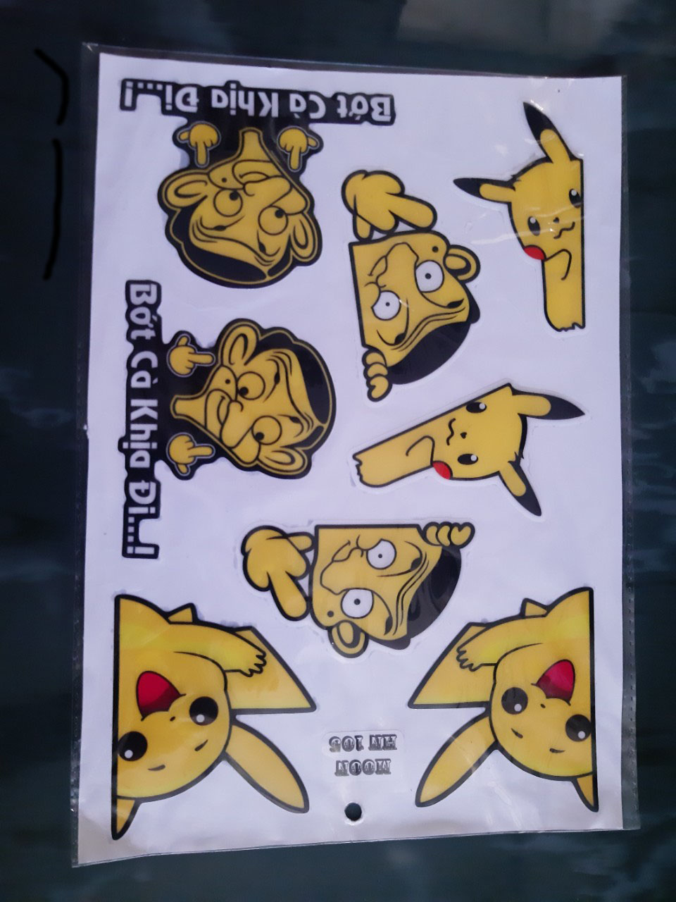 TEM LOGO NỖI MR.BEAN,PIKACHU CÀ KHỊA KUTE VÀ NHIỀU TEM ĐA DẠNG KHÁC CÓ THỂ TRANG TRÍ XE,LAP TOP,ĐIỆN THOẠI,MŨ BẢO HIỂM ..V..V..