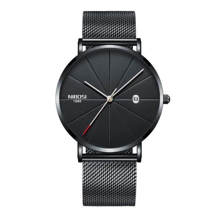 Đồng hồ nam nibosi 1985 dây thép lưới