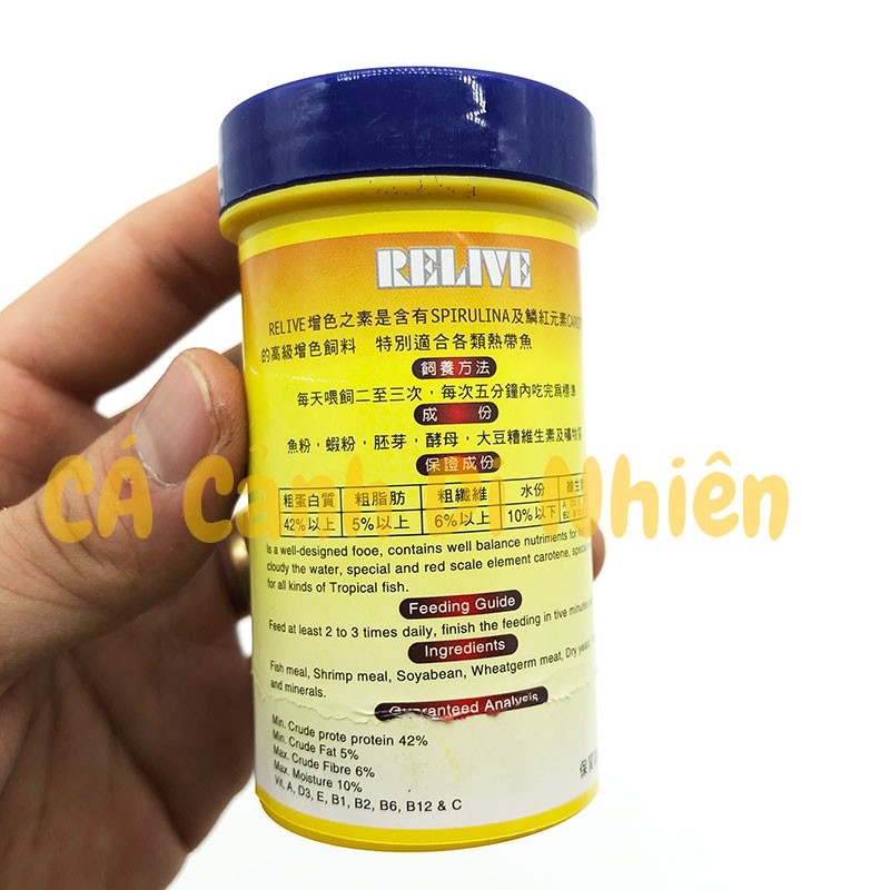 Thức ăn dán kính RELIVE 50 gram cho cá cảnh hũ 100 viên
