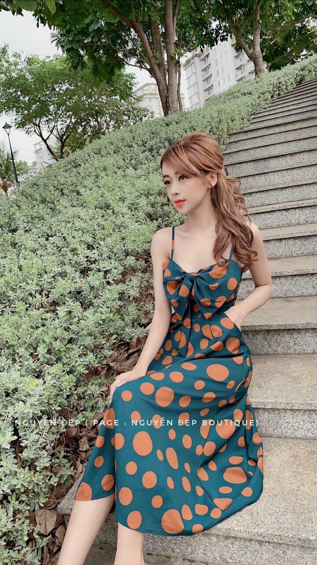 Đầm nữ đầm lụa hoa 2 dây thiết kế nhẹ nhàng cho nàng dạo phố