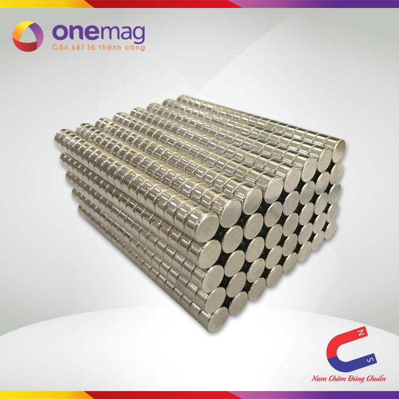 Bộ 20 viên nam châm đất hiếm tròn 10x5mm mạ Niken