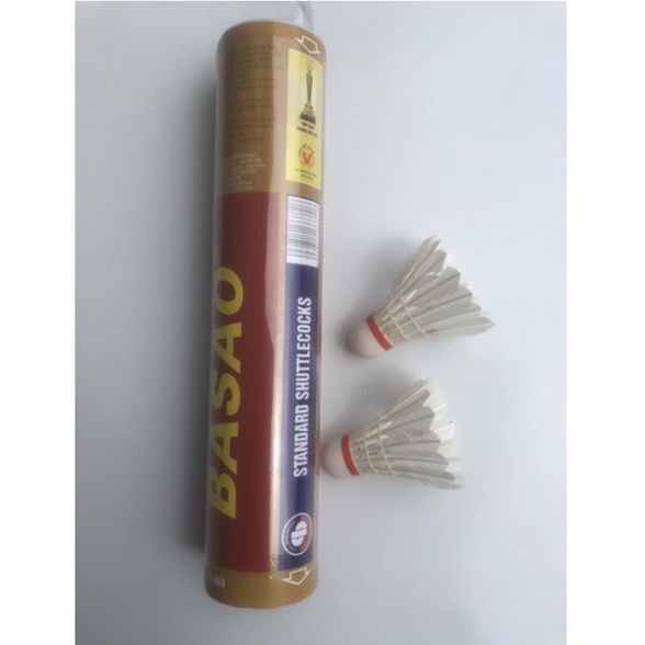 Ống cầu lông Basao đai đỏ - 10 quả/ ống