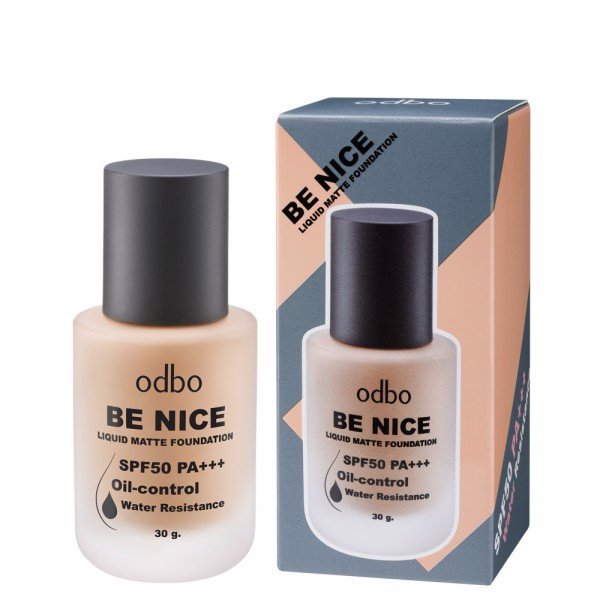 Kem nền siêu lỳ & kiềm dầu odbo be nice liquid matte foundation spf50 pa+++ od440