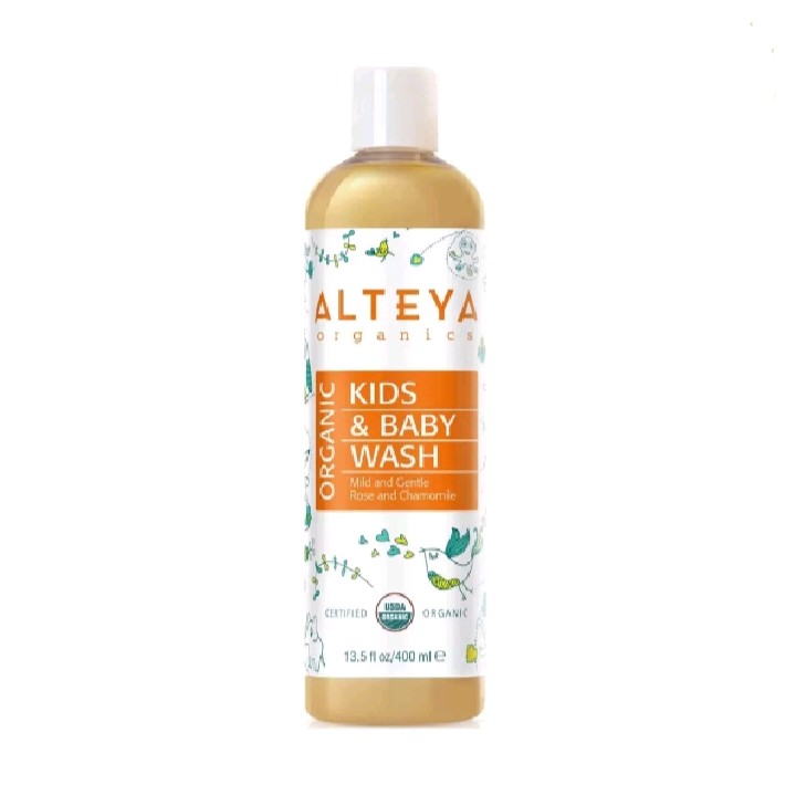 Sữa tắm gội hữu cơ hương hoa hồng cho bé 400ml - Alteya Organics