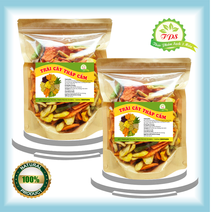Trái cây sấy khô đặc sản Đà Lạt nguyên miếng chuẩn hàng xuất khẩu  [thực phẩm sạch ăn vặt ngon]